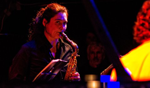 Angelika Niescier beim Winterjazz 2014 in Köln. Foto: Hufner