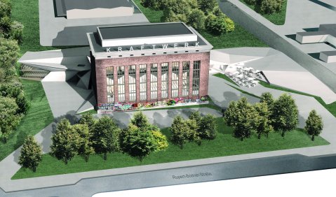 Ein potenzieller Kulturstandort im Münchner Westen: So könnte das „Philharmonische Kraftwerk Aubing“ aussehen. Foto: Peter Haimerl Architektur