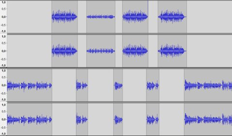 Arbeit am Material. Schnitt im Audioeditor.