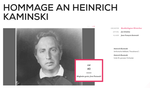 Website des Musikkollegiums Winterthur.