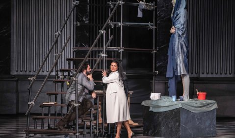 Tosca 2021: Anna Netrebko (Floria Tosca), Yusif Eyvazov (Mario Cavaradossi). Foto: © SF / Marco Borrelli