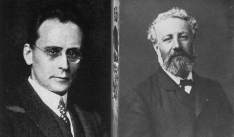 Anton Webern und Jules Verne. Montage: Hufner