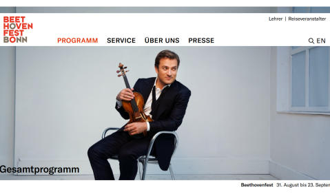 Website Beethovenfest Bonn.
