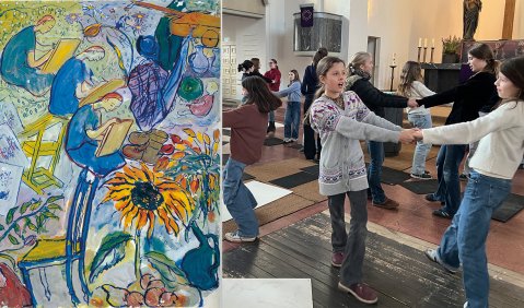 &bdquo;Charlotte malt&ldquo; &ndash; Chorrevue nach Charlotte Salomon (Abbildungen: Charlotte Salomon, Cornelia Schlemmer)