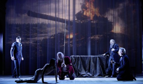 Tobias Kartmann (Alexander Glasunow), Matija Meić (F&uuml;rst Igor), Vladimir Pavic (Nikolai Rimski-Korsakow), Dieter Fernengel (Alexander Borodin), Ballett des Staatstheaters am G&auml;rtnerplatz. &copy; Markus Tordik