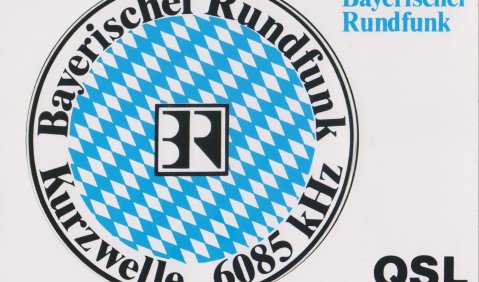 Die folkloristische QSL-Karte vom Bayerischen Rundfunk mit der Sendefrequenz. © BR Bayerischer Rundfunk