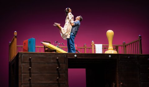 Der Barbier von Sevilla: Sara-Maria Saalmann, Johannes Mooser.  Foto: © Christina Iberl