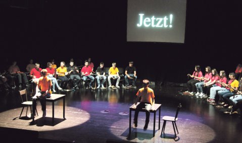 Konzentration auf das Hier und Jetzt: Schüler bei einer „Open_Music“-Aufführung. Foto: Petra Steidel Wokeck
