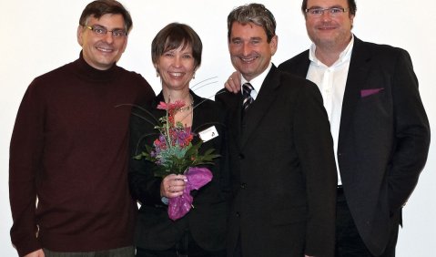 Aus gemeinsamem Engagement sind persönliche Freundschaften gewachsen: Sönke Lentz, Barbara Haack, Hans-Herwig Geyer, Stefan Piendl verabschieden sich nach neun Jahren aus dem Präsidium der JMD. Foto: K. Börngen