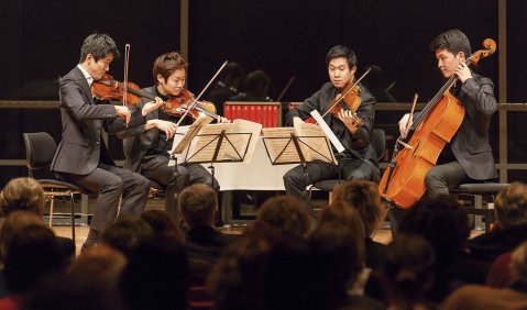 Das Novus String Quartet mit Schubert, Berg und Mozart (Foto: Mozartwettbewerb Salzburg). 