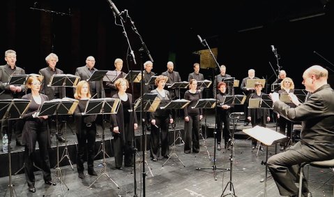 Das SWR Vokalensemble und die Neuen Vocalsolisten Stuttgart erhielten im Rahmen des Eclat-Festivals den Jahrespreis der Deutschen Schallplattenkritik 2014. Foto: Lohner