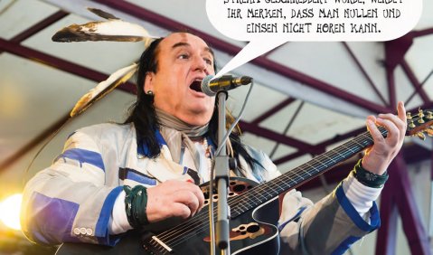 Willy Michl, dem Isarindianer und Bayernblues-Erfinder, in den Mund gelegt von Juan Martin Koch
