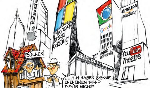 Die Welt nach TTIP. Cartoon von Hörbst.