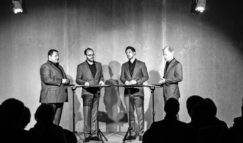 A-Cappella-Gesang von Quartonal zur musikalischen Eröffnung. Foto: Nordkolleg