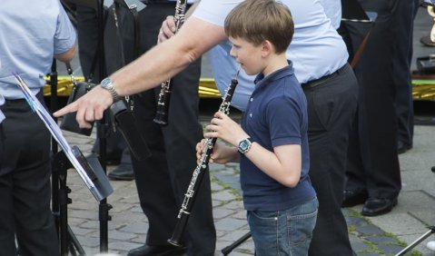 „Flächengold“ mit dem Heeresmusikkorps Hannover. Foto: Vision Kirchenmusik