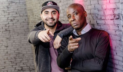 Sternstunde des gebührenfinanzierten Rundfunks: MoTrip und Wayne Marshall vom Vivaldi-Experiment. Foto: WDR/Annika Fußwinkel