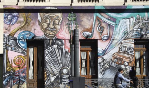 Längst in der Street-Art von Buenos Aires angekommen: Astor Piazzolla (1921–1992). Foto: Juan Martin Koch