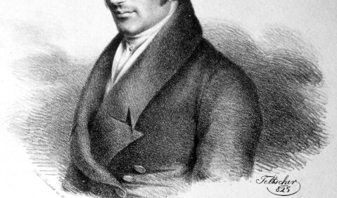 Anselm Hüttenbrenner (1794–1868). Litographie von Josef Eduard Teltscher