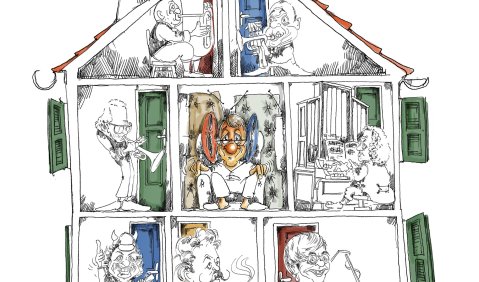 „Musizieren ist also ein Grundrecht. Glaubt der BGH. Egal wer und egal wann.“ Karikatur: Rupert Hörbst