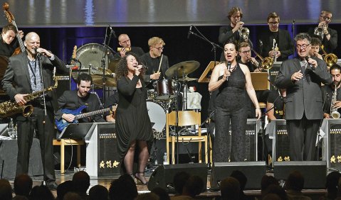 Gemeinsames Konzert des LJJB mit den New York Voices. Foto: Alfred Michel