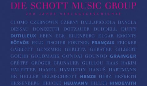Die Schott Music Group. 250 Jahre Verlagsgeschichte, hrsg. v. Susanne Gilles-Kircher/Hildegard Hogen/Rainer Mohrs, Schott, Mainz 2020, 144 S., € 25,00, ISBN 978-3-7957-2055-1