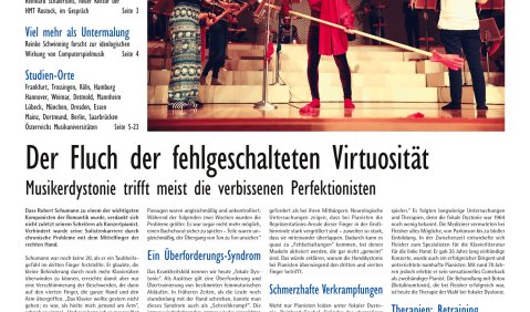 Das Hochschulmagazin der nmz. Titelseite 2020/12