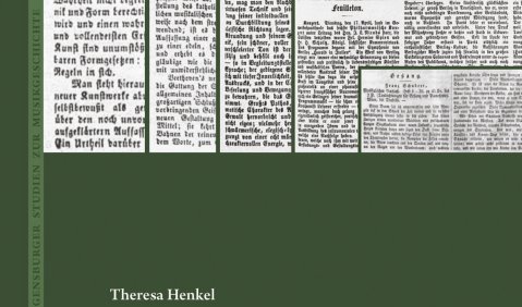  Theresa Henkel: Carl Banck und die Musikkritik in Dresden 1846–1889 (Regensburger Studien zur Musikwissenschaft, Bd. 16, ConBrio, Regensburg 2021, 313 S., Abb., € 35,00, ISBN 978-3-940768-97-1