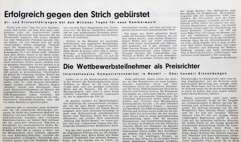 Wittener Tage für neue Kammermusik