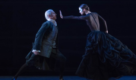 Michael Banzhaf und Polina Semionova in Vielfältigkeit. Formen von Stille und Leere. Foto: Staatsballett, Fernando Marcos