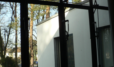 Blick aus dem Meisterhaus Kandinsky-Klee in Dessau. Foto: Lieberwirth