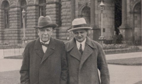 Strauss und Busch vor der Uraufführung der "Ägypthischen Helena", 1928. Foto: BrüderBuschArchiv Karlsruhe