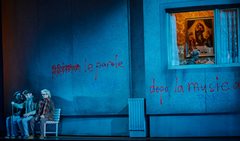 Bildschirm statt Bühne: Die Semperoper produziert „Capriccio“ von Richard Strauss. Foto: Ludwig Olah, Semperoper