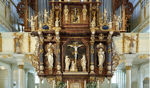 Altarprospektder Orgel in der Marktkirche zum Heiligen Geist in Clausthal-Zellerfeld. Foto:wikimedia commons