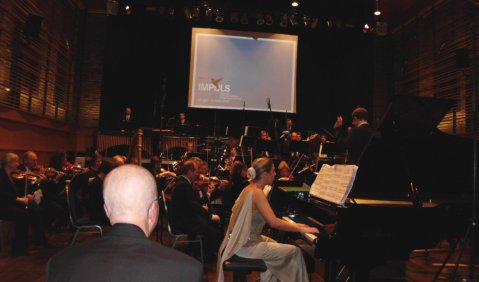 Guillaume Connesson und Ragna Schirmer beim Eröffnungskonzert des IMPULS-Festivals. Foto: C. Müller