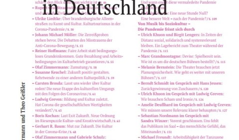 Die Corona-Chroniken Teil 1 – Corona vs. Kultur in Deutschland 