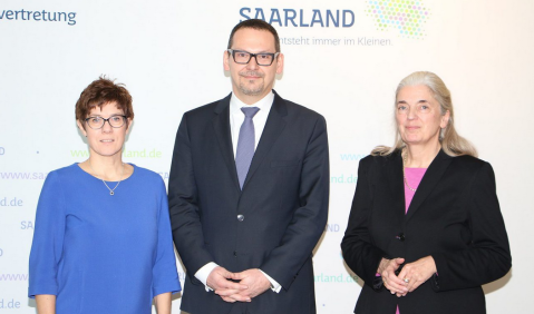 (v. li.) Annegret Kramp-Karrenbauer, Markus Hilgert, Isabel Pfeiffer-Poensgen. Foto: Kulturstiftung der Länder