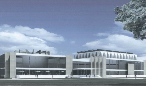 So könnte ein neues Konzerthaus in Dresden aussehen: Entwurf einer Machbarkeitsstudie des Architekten Manfred Zumpe. Foto: Zumpe/Düsterhöft/Richter
