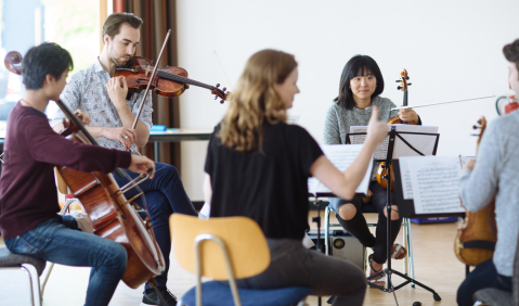 Probe während der Moritzburg Festival Akademie 2016. Foto: Oliver Killig