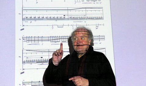 Composer in Residenz beim Rostocker „Brücken“-Festival: Wolfgang Rihm. Foto: Frank Söllner