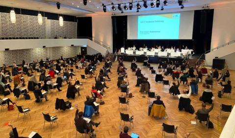 Beschluss der "Koblenzer Erklärung" der Trägerkonferenz/Bundesversammlung  des Verbandes deutscher Musikschulen am 3. Oktober 2020 in der Rhein-Mosel-Halle Koblenz. Foto: VdM