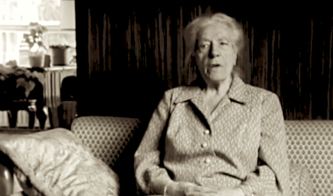 Ausschnitt aus dem Filminterview von  Hans-Jürgen Syberberg mit Winifred Wagner. Foto: sceenshot youtube