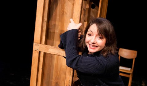 Frids „Tagebuch der Anne Frank“ mit Miriam Sabba in Radebeul. Foto: Landesbühnen Sachsen