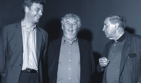 Beeindruckendes Trio (v.l.n.r.): Hanspeter Kyburz, Harrison Birtwistle und 