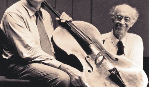 In dieser Besetzung keine „Falschspieler“: Rudolf Serkin (re.) mit Mstislav Rostropovich. Foto: nmz-Archiv/DG-Steiner