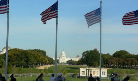 Künstler boykottieren Trumps Vereidigungsparty vor dem Capitol. Foto: B. Lieberwirth