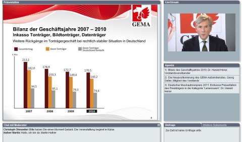 Moderne Pressekonferenz. Screenshot: Hufner