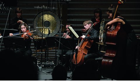 Mitglieder des LFCO im Porträt-Konzert Rebecca Saunders. Foto: Peter Fischli/Lucerne Festival