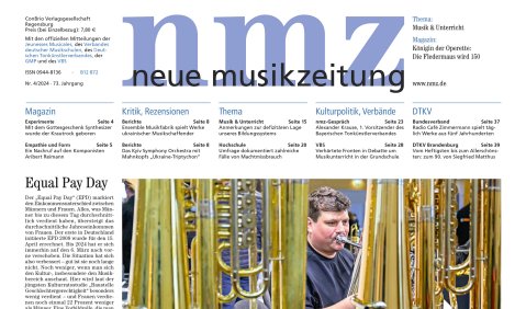 Titelseite der nmz 2024/04.