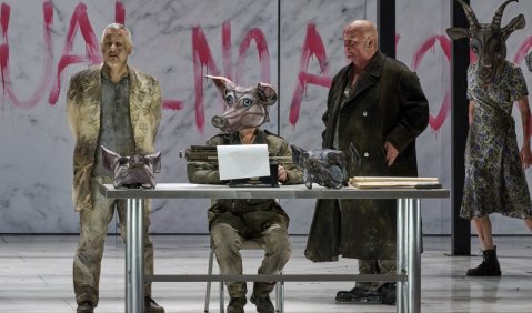 „Anmimal Farm“ an der Wiener Staatsoper. © Wiener Staatsoper / Michael Pöhn