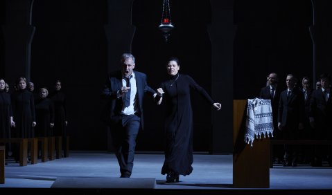 Christoph Pohl, Tanja Ariane Baumgartner, Sächsischer Staatsopernchor Dresden  © Semperoper Dresden/Ludwig Olah